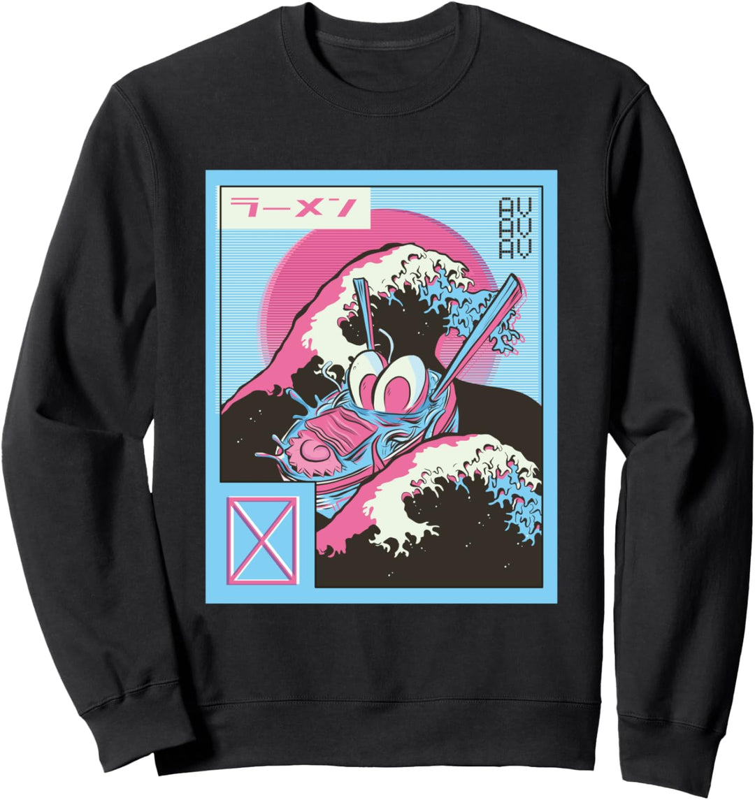 Japanische Geisha Anime Sonnenaufgang Sweatshirt