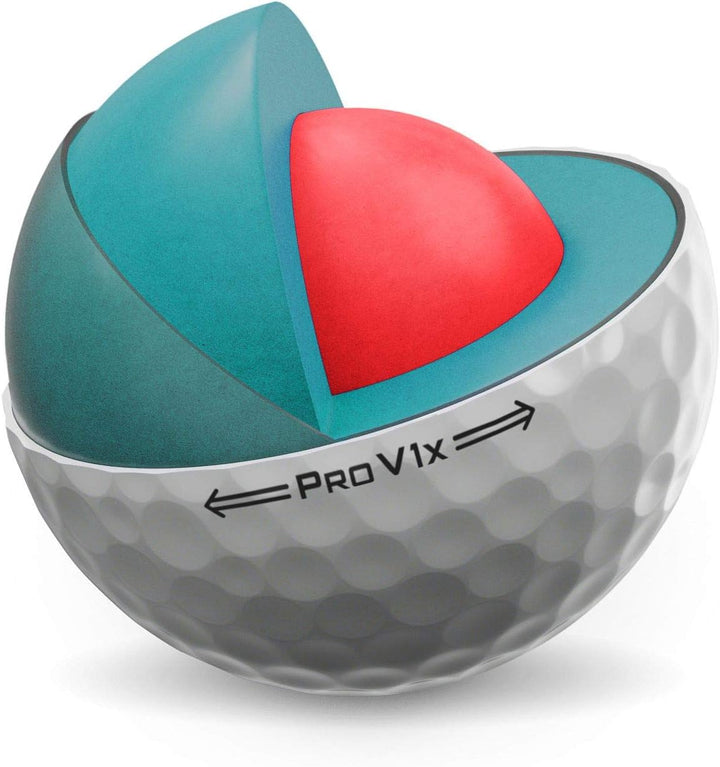 Titleist Pro V1x Golfbälle (ein Dutzend) Weiss Hohe Zahlen Einzeln, Weiss Hohe Zahlen Einzeln