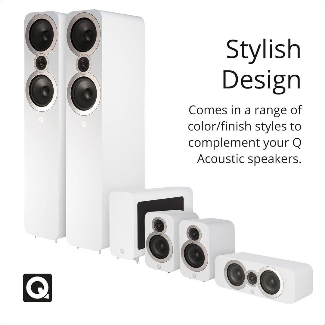 Q Acoustics 3060S Active Subwoofer (Satin White) satin weiss, satin weiss