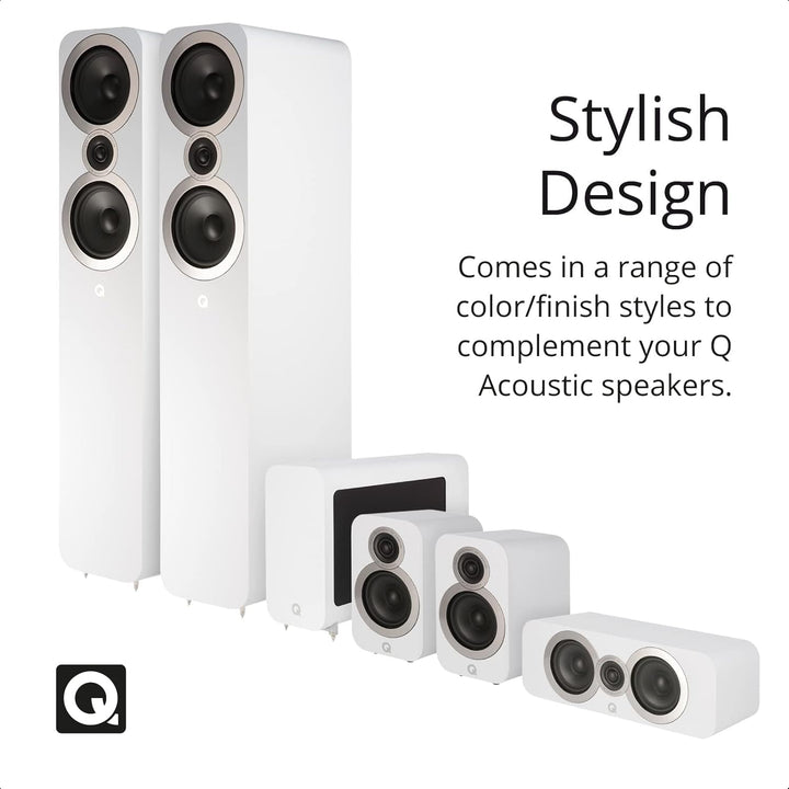Q Acoustics 3060S Active Subwoofer (Satin White) satin weiss, satin weiss