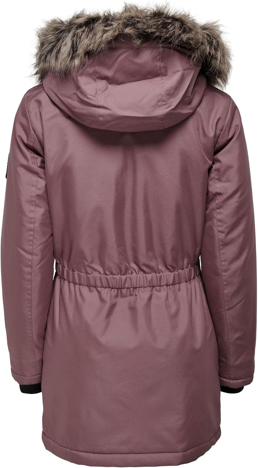 ONLY Damen ONLIRIS FUR Winter Parka CC OTW 15213755 XS Rose Brown, XS Rose Brown