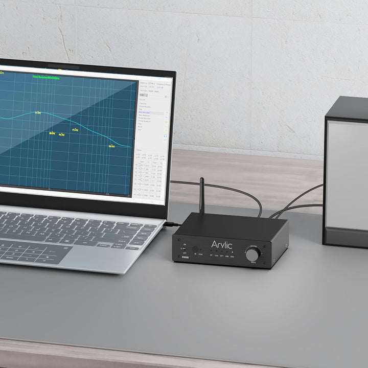 Arylic B50 SE Bluetooth Stereoanlage Audio Verstärker Receiver 2.0 Kanal 50W x 2 mit Subwoofer Ausga