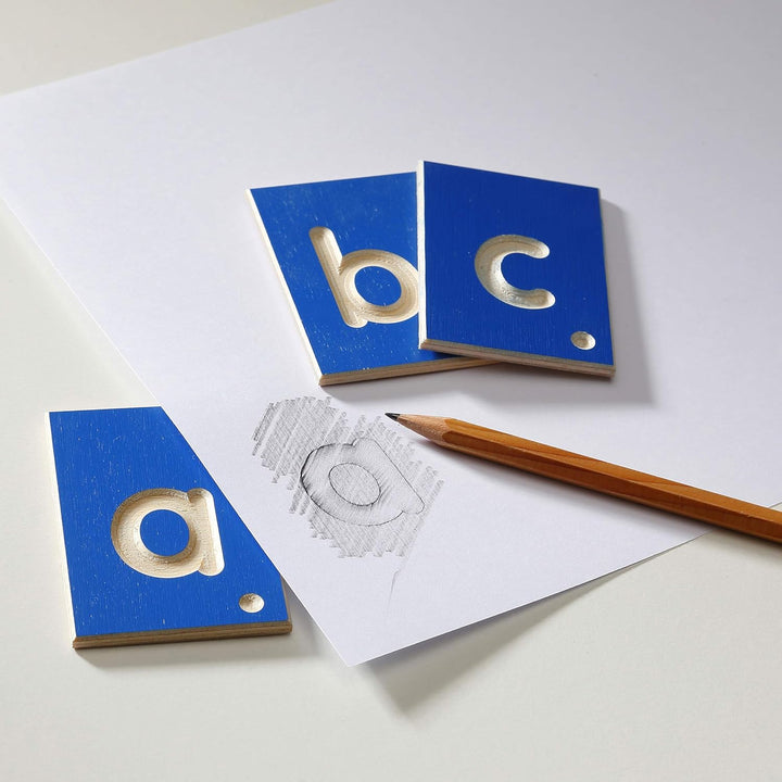 Erzi 42022 Lernspiel Kleinbuchstaben aus Holz, Lernmaterial, Kreativität