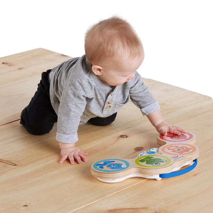 Baby Einstein Hape Magic Touch Trommel, hochwertiges Musikspielzeug aus Holz, ab 6 Monaten, Magic To