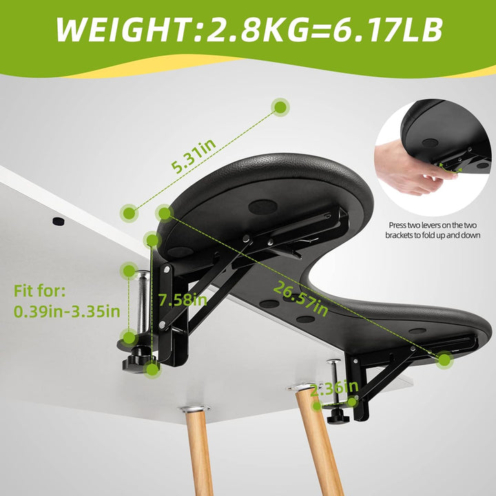 Giecy Ergonomics Schreibtisch Erweiterung,Faltbare handgelenkauflage,Ellbogen Rmauflage,Computer Tas
