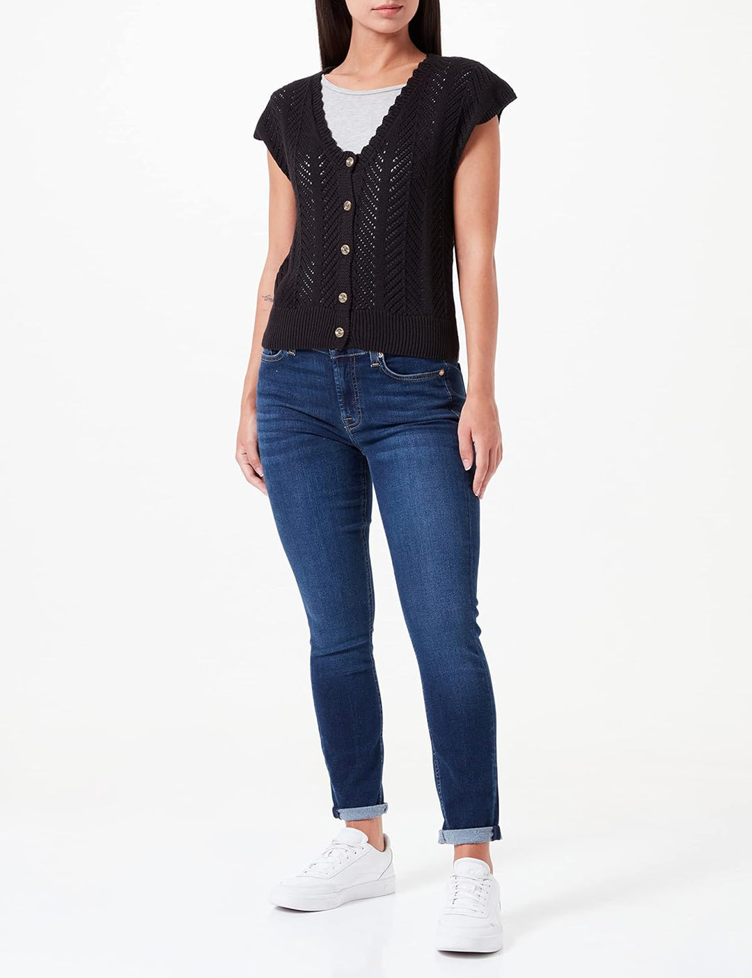 GARCIA Damen Pullover S Schwarz, S Schwarz