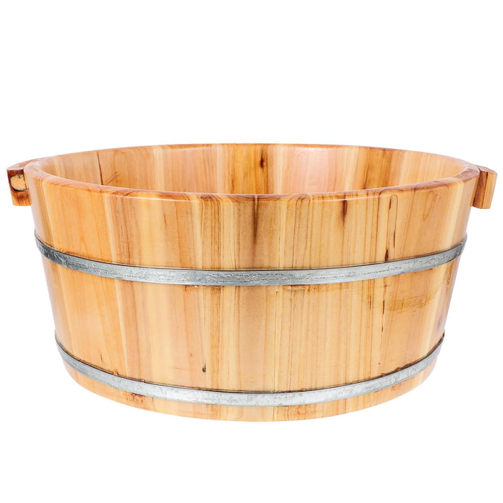YARNOW Fussbadewanne Aus Holz Fussbadewanne Runder Fussbadeeimer 1pc, 1pc