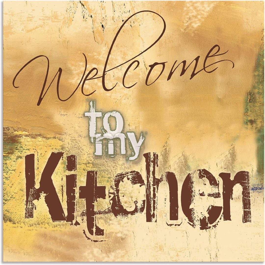 ARTland Spritzschutz Küche aus Alu für Herd Spüle 60x60 cm (BxH) Küchenrückwand mit Motiv Spruch Sha