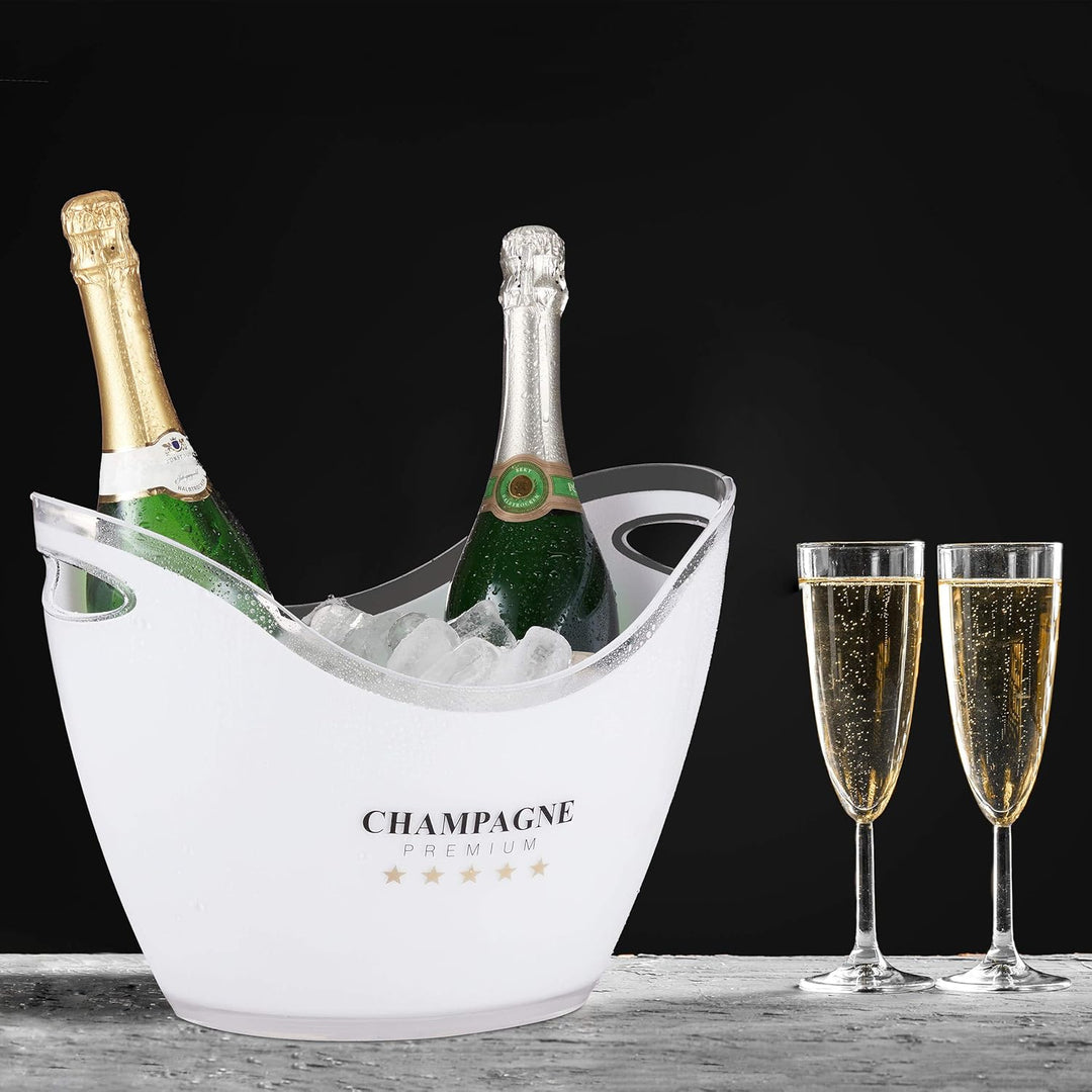 Relaxdays Sektkühler, Champagne Premium, 6l Volumen, Getränke kühlen, Champagnerkühler HxBxT: 25,5 x