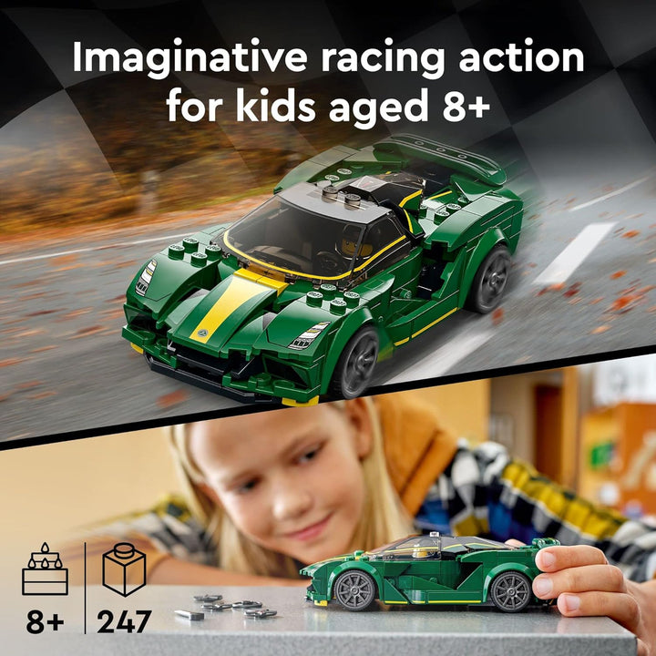 LEGO Speed Champions Lotus Evija 76907 Car Model Building Kit; Cool Toy Hypercar for Kids and Car Fa