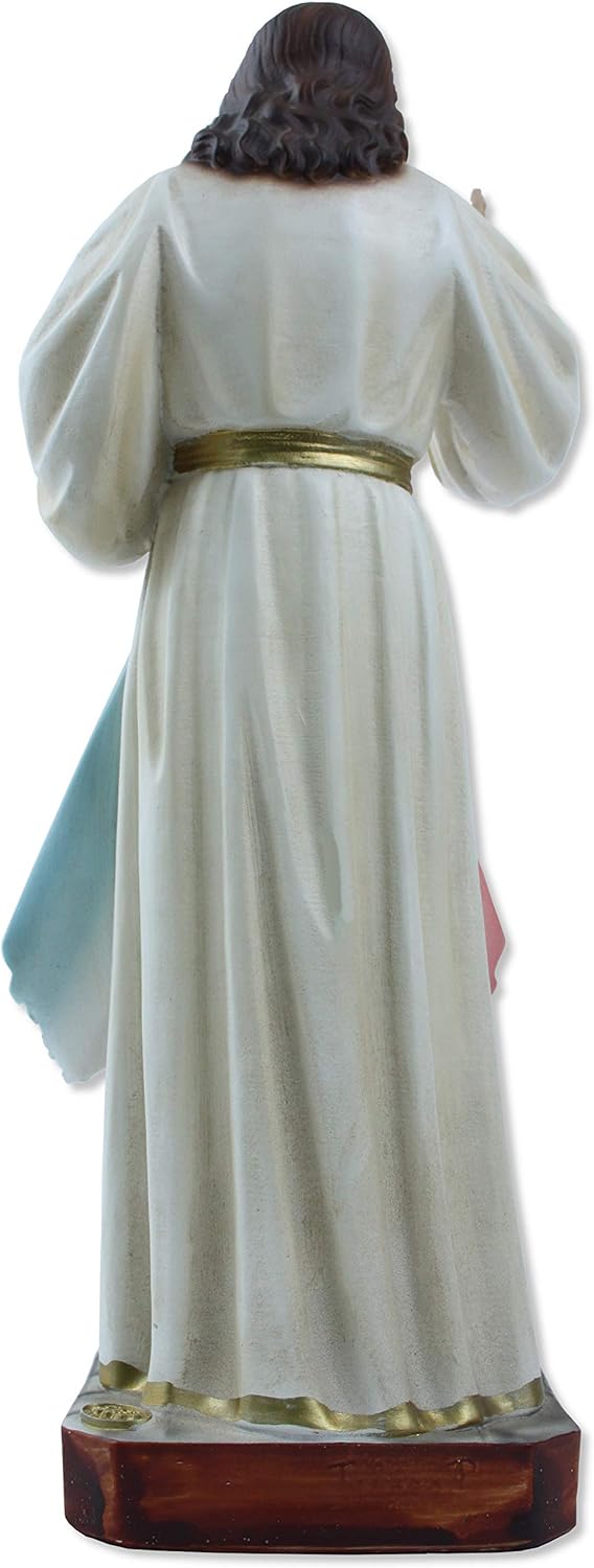 Proposte Religiose Misericordiöse Jesus-Statue, Höhe 30 cm, handbemalt.
