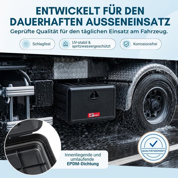 FTsolid Unterbaubox Staukasten Anhängerkiste Gurtkiste Staubox Unterflurbox Werkzeugkiste (400x350x3