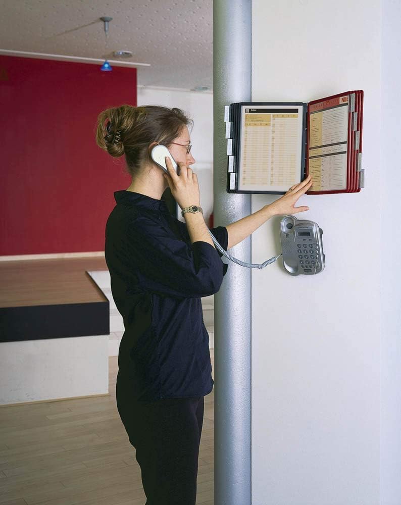 Durable Sichttafelsystem Sherpa Wall mit 10 Sichttafeln, 1 Stück, schwarz/rot, 563100 Wand 10 Tafeln