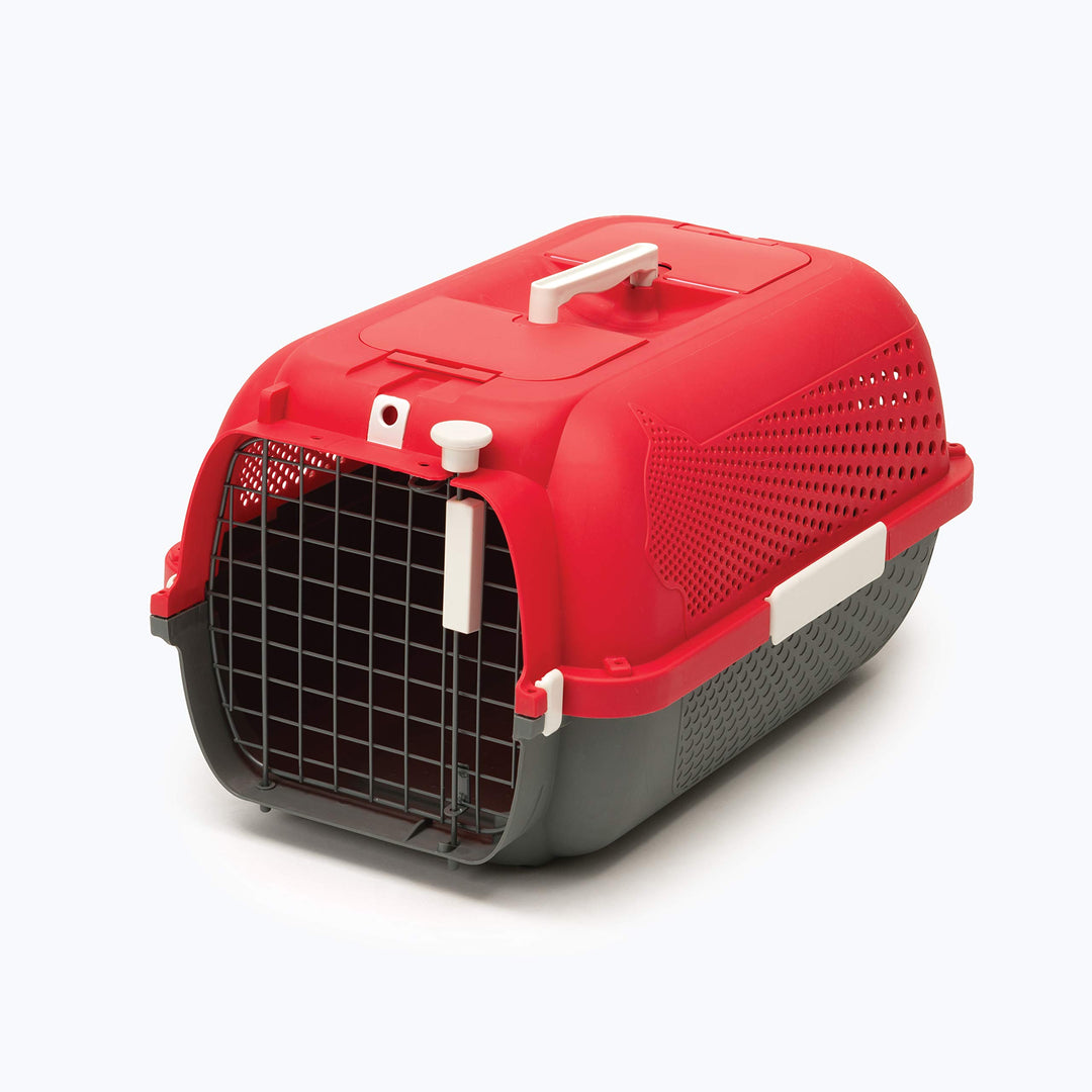 Catit Transportbox für Katzen, Mittel, Rot Rot Medium, Rot Medium