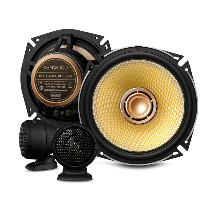 KENWOOD KFC-XS1704 17 cm X-Serie, hochauflösende Audio-zertifizierte Komponentenlautsprecher, Phasen