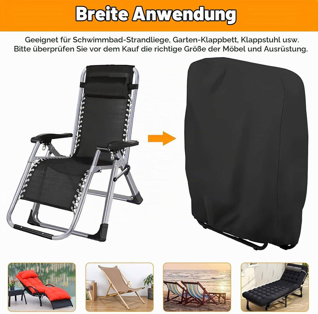Klappstühle Schutzhülle, 210T Polyestergewebe Gartenstühle Abdeckung, Winddicht, Anti-UV, Staubdicht