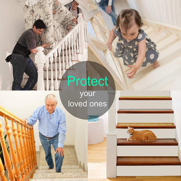 Queta Antirutschstreifen Treppe Set Rutschfest Stufenmatten Transparent Rutsch Streifen Treppenstufe