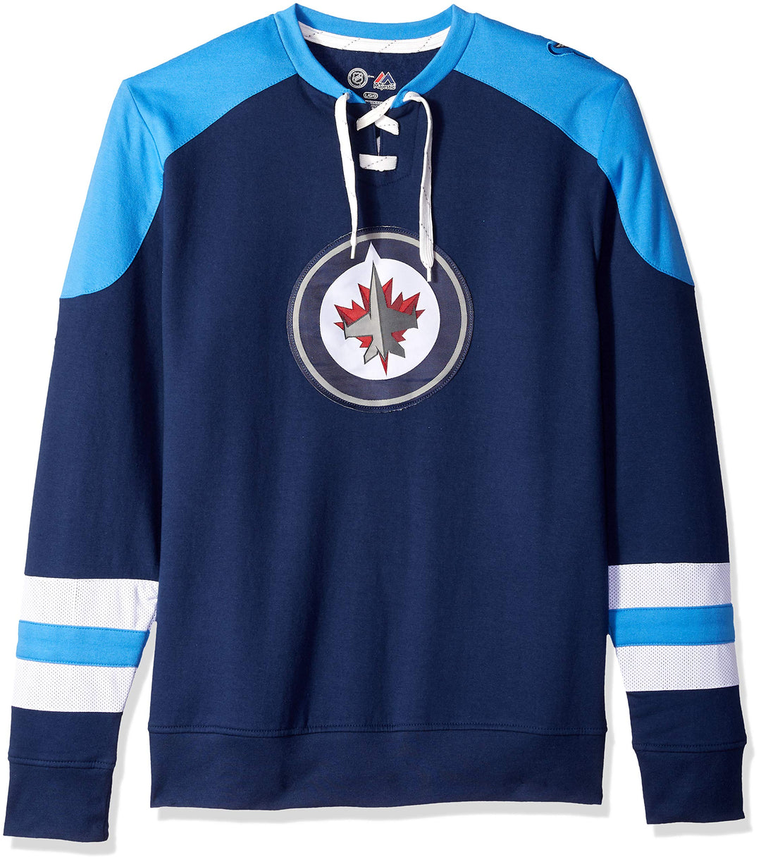 VF LSG Herren Long Sleeve Lace Up Crew Neck NHL Centre Program Langarm-Pullover mit Rundhalsausschni