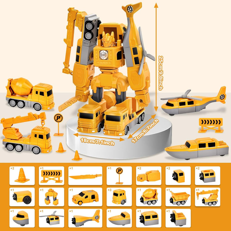 Aragallant Magnetischer Verformung Roboter, Magnetische Spielzeugautos, Magnetisches Baufahrzeuge Ki