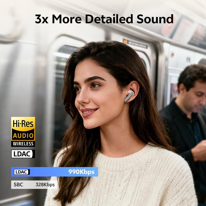 QCY Melobuds N60 In Ear Kopfhörer Bluetooth Noise Cancelling,Bluetooth kopfhörer mit -56dB Adaptive