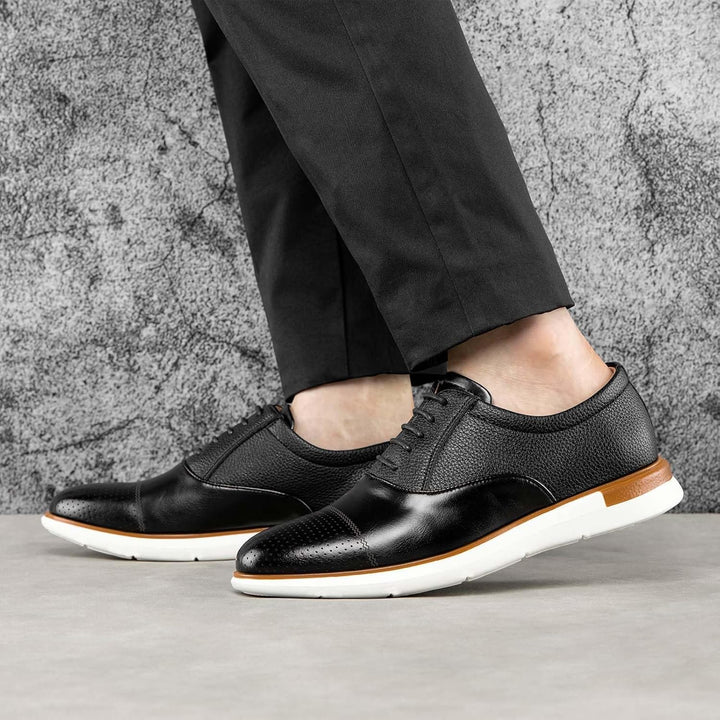 MEIJIANA Herren Oxfords Männer Businessschuhe Freizeit Schuhe Oxfords Herren Anzugschuhe Leder 42 EU