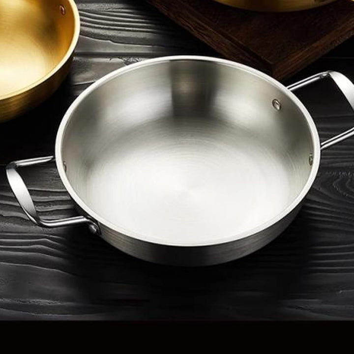 Bratpfanne acciaio inox pentole efficaci wok cottura piatto per campeggio 1350 ml, geeignet zum Koch
