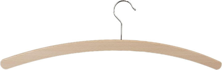 "Hagspiel" Kleiderbügel aus Buchenholz, Einfachbügel roh, 42 cm lang, sehr platzsparend, Umweltfreun