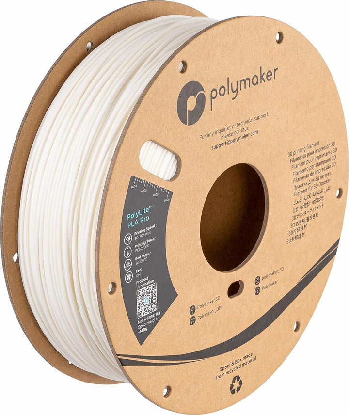 Polymaker PolyLite PLA PRO Weiss - 1.75mm - 1kg Weiss 1,75mm, Weiss 1,75mm