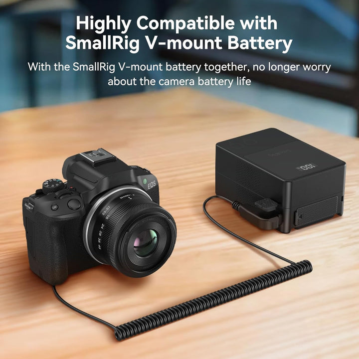 SMALLRIG D-TAP auf LP-E6NH Dummy-Akku, LP-E6NH Spiral-Stromkabel für Canon R5, R6, R7, R, R5C, 5D II