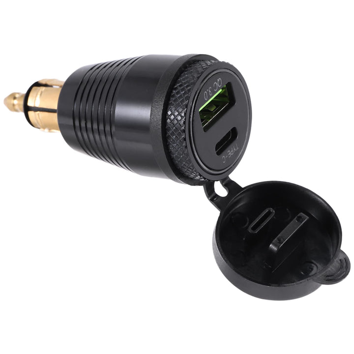 Jevina Motorrad DIN Stecker Wasserdichtes LadegeräT EIN QC3.0 USB LadegeräT & Typ C 30W Netzteil Ada