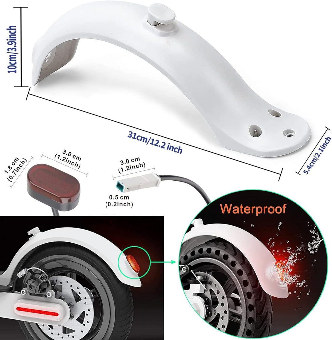 E-Scooter zubehör,Scooter hinterer kotflügel,mit Rücklicht und Schaltwippen, Kotflügelhalterung,für