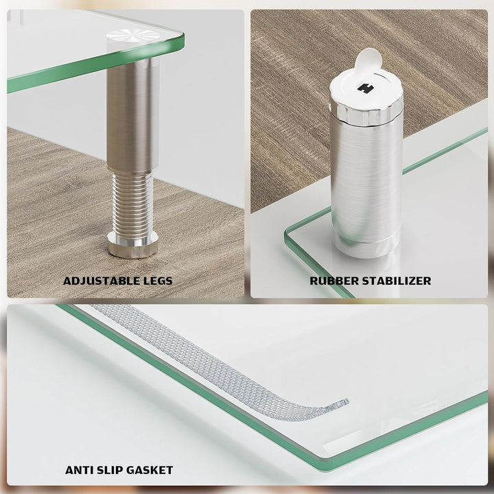 Hemudu Duale Monitor Stand PC-Monitor Ständer mit höhenverstellbarem Multimedia-Tischständer für Fla