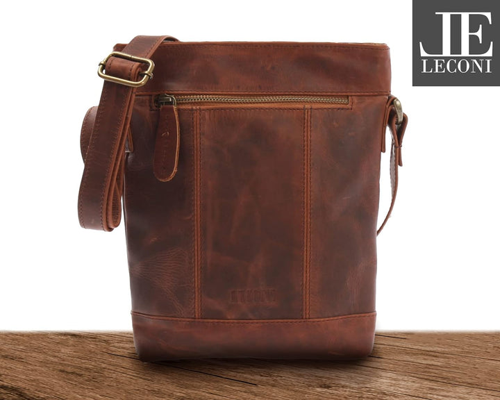 LECONI kleine Umhängetasche für Frauen Schultertasche Damen Damentasche Abendtasche Handtasche Leder