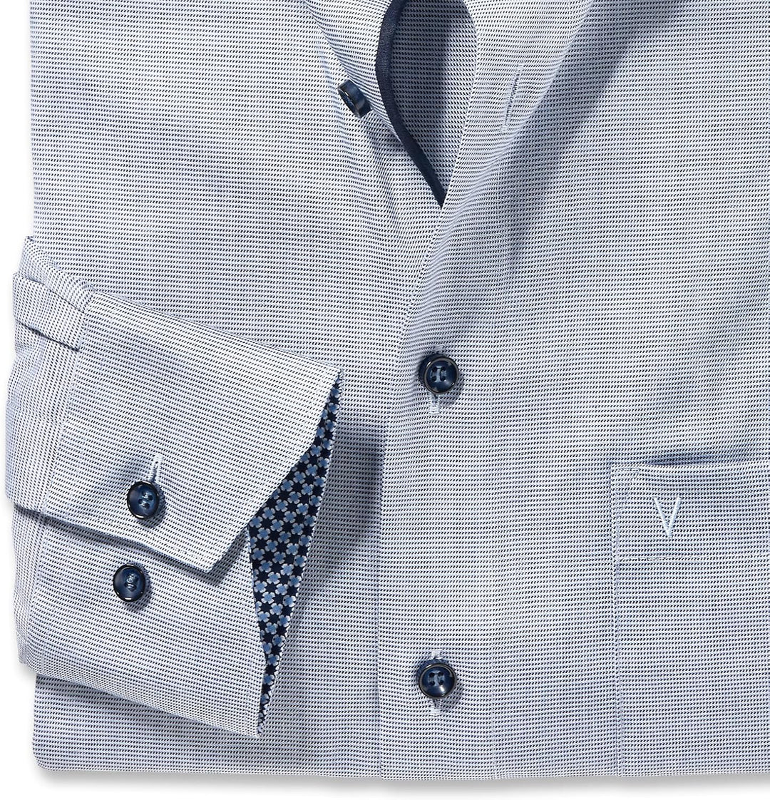 Marvelis Herren Oberhemd Langarm Comfort-Fit,Twill,13 New Kent 43 Bleu 11, 43 Bleu 11