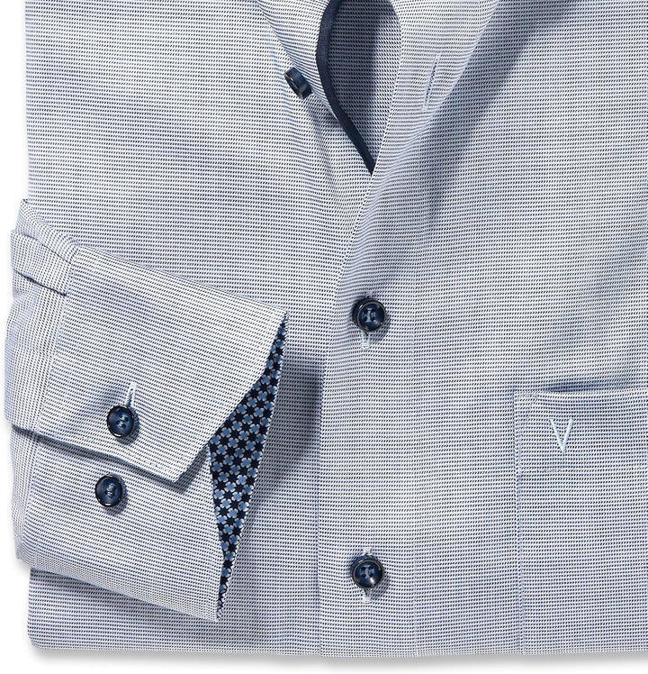 Marvelis Herren Oberhemd Langarm Comfort-Fit,Twill,13 New Kent 43 Bleu 11, 43 Bleu 11