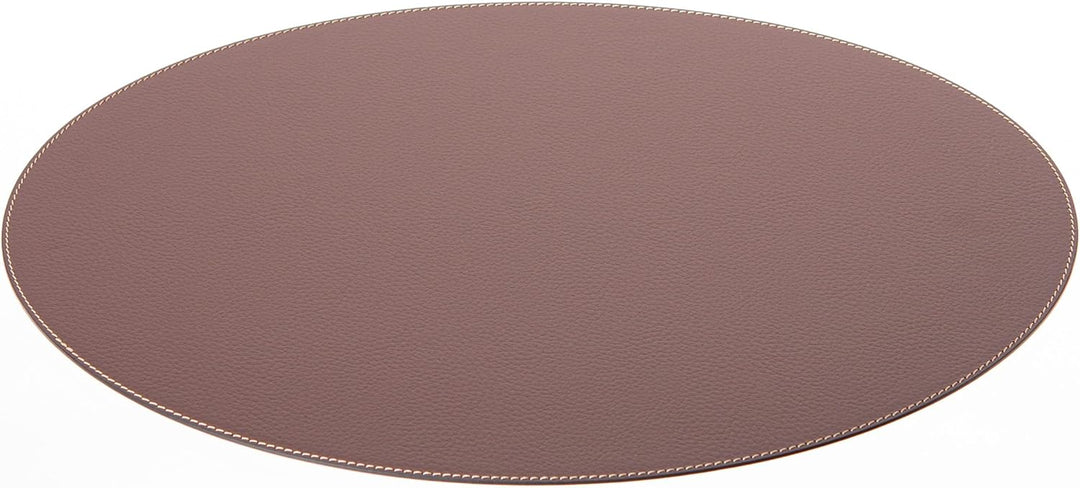 Nikalaz Oval Platzsets aus Recyceltem Leder, 4 Stück Tischsets, Tisch-Matten, Platzdeckchen 45.7 x 3