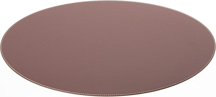 Nikalaz Oval Platzsets aus Recyceltem Leder, 4 Stück Tischsets, Tisch-Matten, Platzdeckchen 45.7 x 3