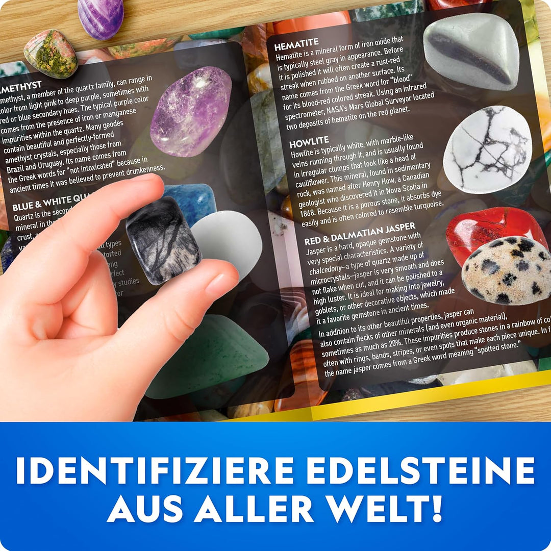 NATIONAL Geographic Riesiges Edelstein-Ausgrabungsset – 100 echte Edelsteine aus einem XXL-Ausgrabun
