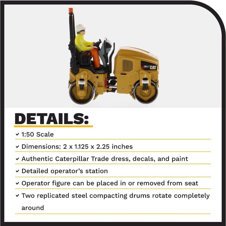 Caterpillar Diecast Masters 85593 Walze CB2.7, Massstab 1:50, ab 14 Jahren