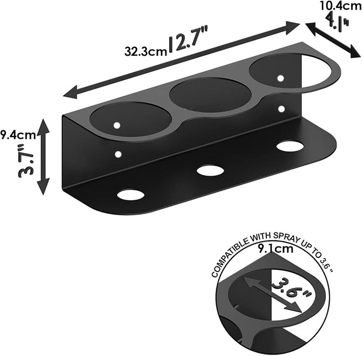 Aufbewahrungsregal Für Sprühflaschen, 3 Löcher ca. 32,3 x 10,4 x 9,4 cm, Wandhalterung Für Sprühdose
