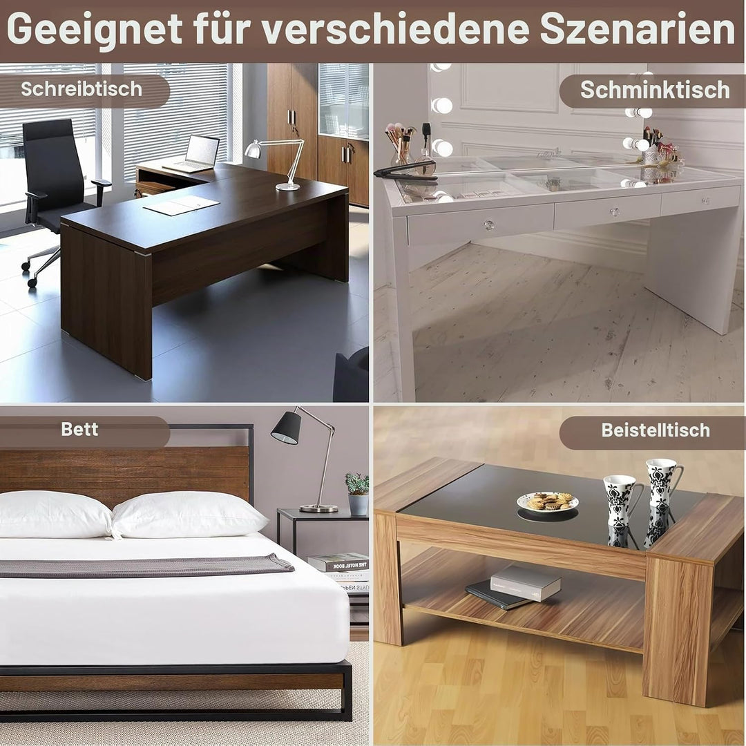 idudu 4 Stück Verstellbare Betterhöhung Möbelerhöhung 10cm, mit Schraubklemme, Betterhöher Schwerlas