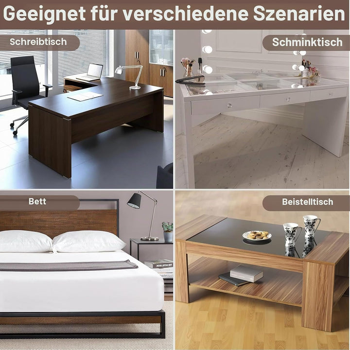 idudu 4 Stück Verstellbare Betterhöhung Möbelerhöhung 10cm, mit Schraubklemme, Betterhöher Schwerlas