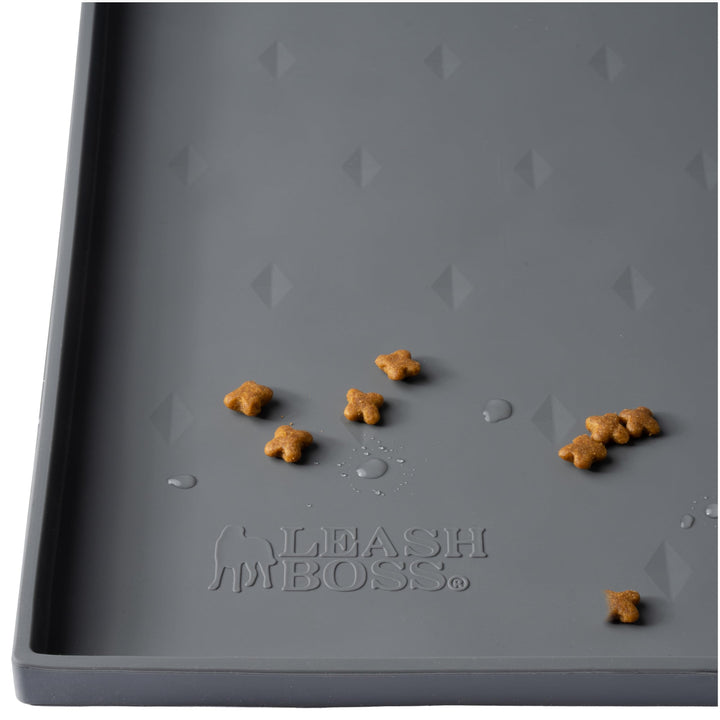 Leashboss Spritzmatte Medium/Gross – Napfunterlage Katzen & Hund mit Grosser Lippe, Rutsch- und Wass