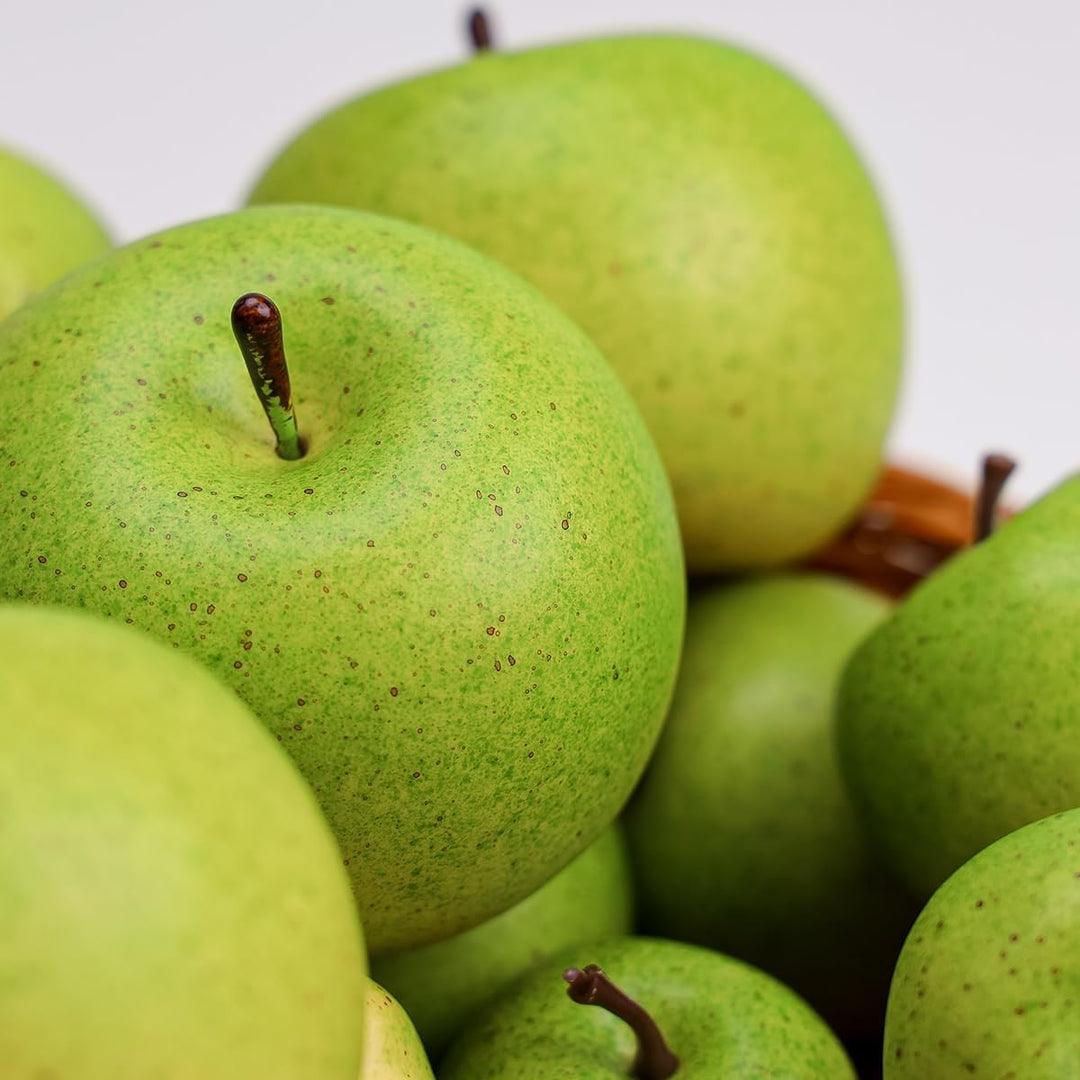 13 PCS Mini Grün Apfel Künstliche Realistisch Kunststoff Früchte Gefälscht Lebensecht Modell Requisi