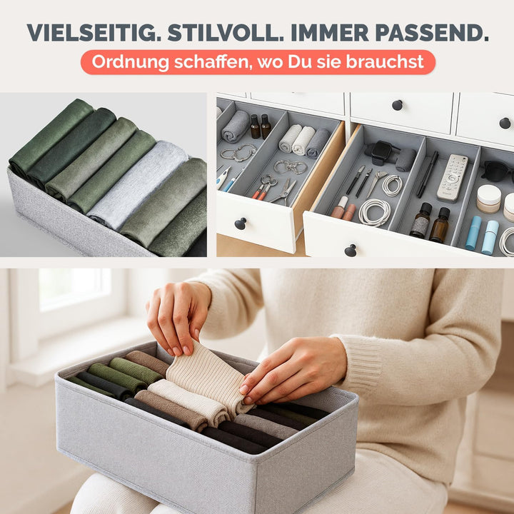 Blumtal Organizer Ordnungssystem 2er Set gross mit Deckel Kompatibel mit IKEA PAX Breite Kommode - S