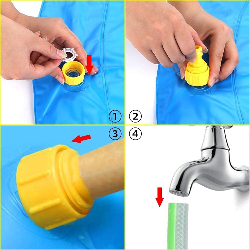 KAHEIGN Splash Pad 170cm Sprinkler Wasser Spielmatte, Wasserspielzeug Kinder Spielzeug für Draussen