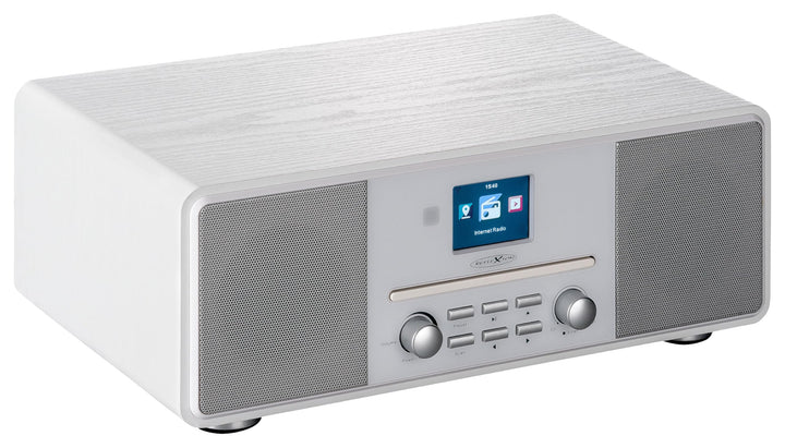 Reflexion HRA19DAB/WH Design DAB+ Radio (2x80Watt) 2,4" TFT Farbdisplay, Uhrenanzeige mit Alarm-Funk