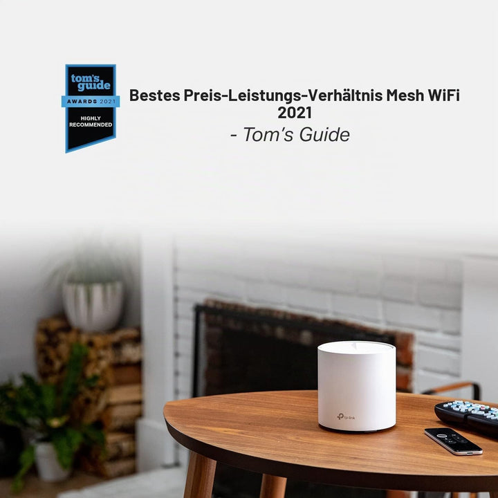 TP-Link Deco X20 Mesh WLAN Set (3 Pack), Wi-Fi 6 AX1800 Dual Band Router & Repeater, 2x Gigabit Port