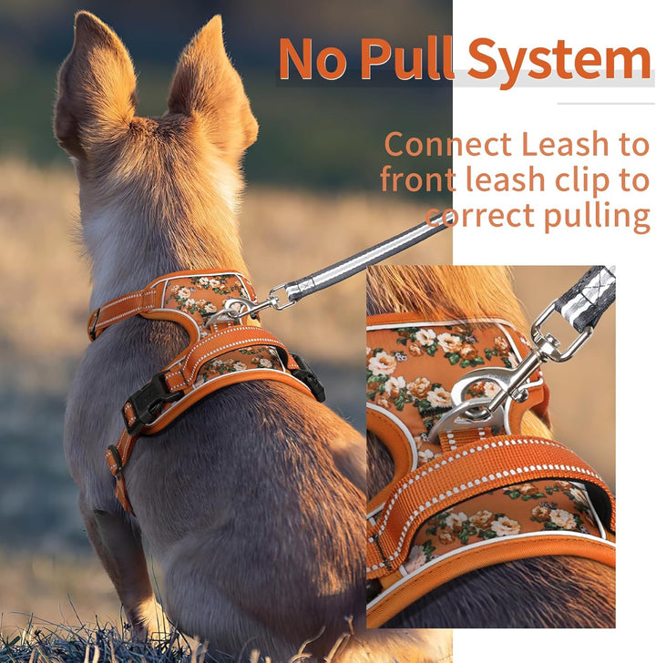 HEELE Hundegeschirr, Hundegeschirre mittelgrosse Hunde mit Griff reflektierendes Hundegeschirr gepol