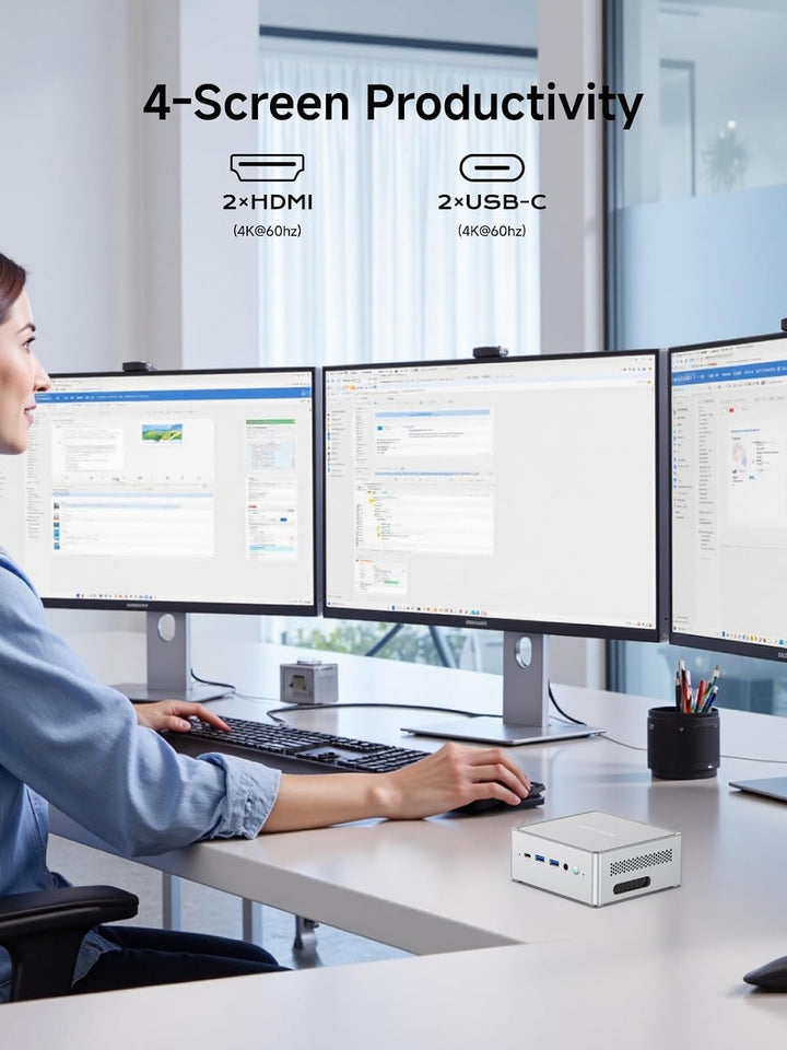 MINIS FORUM NAB9S Mini PC, Core i9-13900HK 14C/20T Prozessor bis zu 5,4 GHz, Intel Iris Xe Graphics,